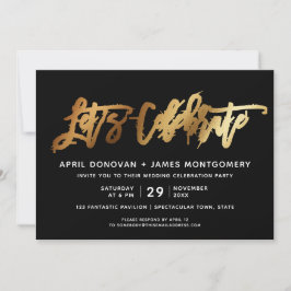 Låt oss inbjudan till Celebrate-penseltypografi Br