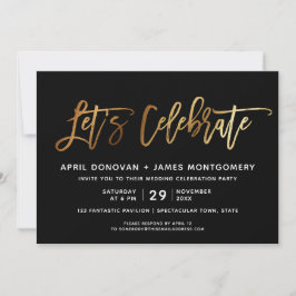 Låt oss inbjudan till Celebrate-penseltypografi Br