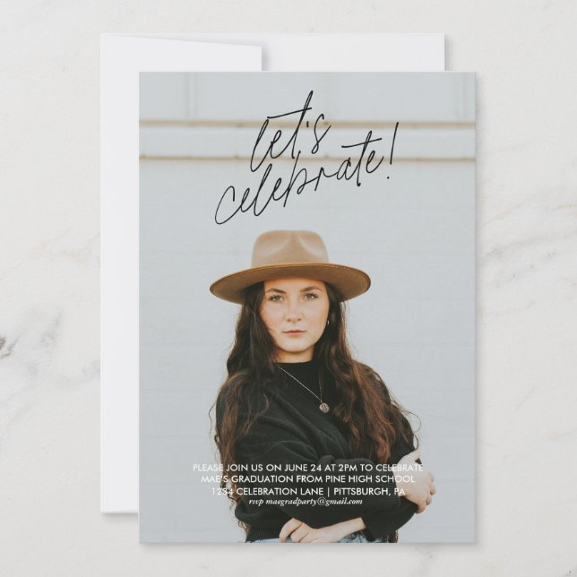 Låt oss inbjudan till enkel Studentfest (Framsida)