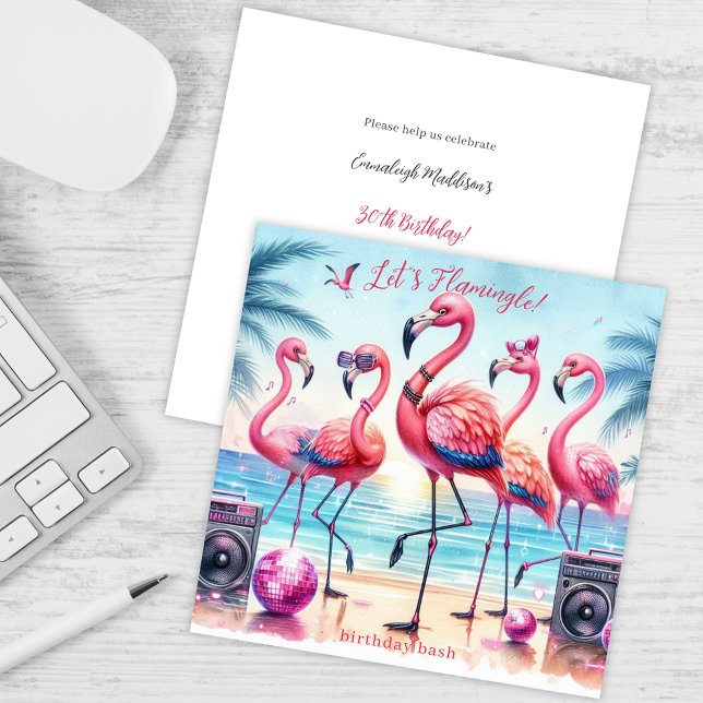 Låt oss inbjudan till födelsedagen för Flamingle B (Skapare uppladdad)