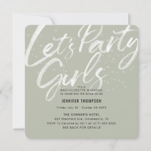 Låt oss inbjudan till Party Olive Bachelorette-par