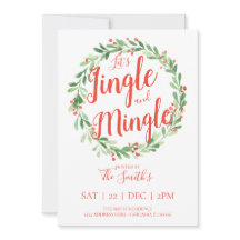 Låt oss inbjudningar till Jingle- och Mingle-Julfe