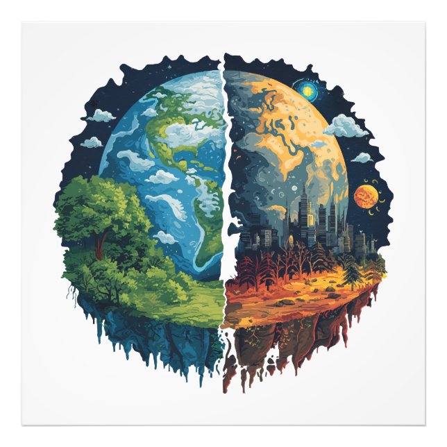 Låt oss inte döda planeten fototryck (Framsidan)