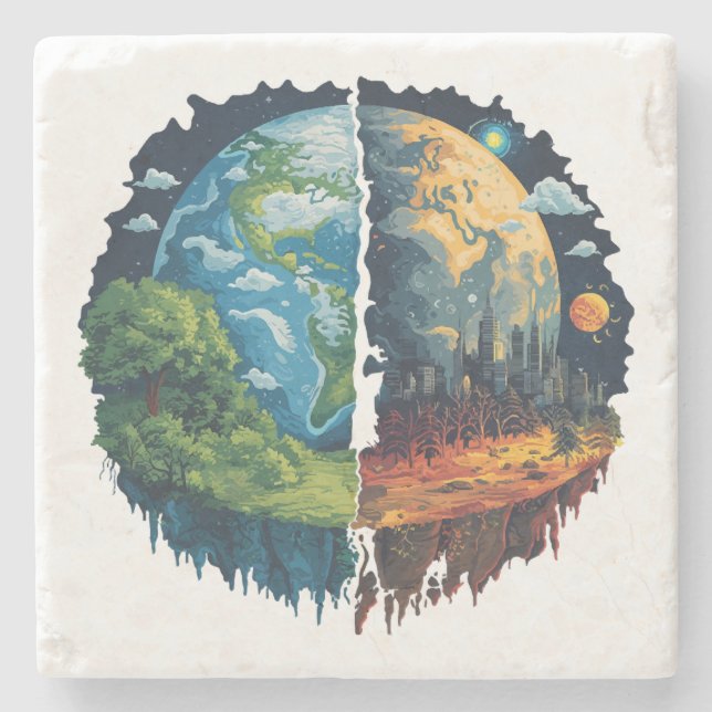 Låt oss inte döda planeten stenunderlägg (Framsidan)