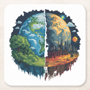 Låt oss inte döda planeten underlägg papper kvadrat
