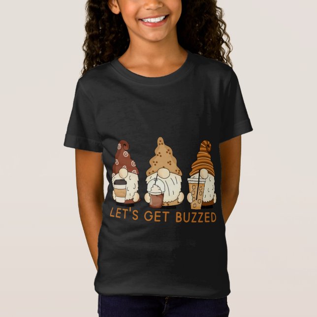 Låt oss Jerzy Buzek Cute Gnomes Funny Coffee Say T Shirt (Framsida)