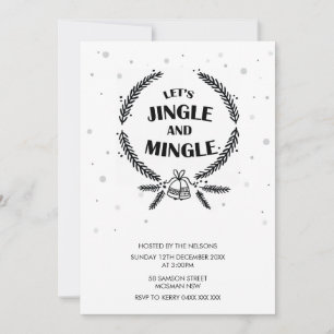 Låt oss Jingle och Mingle jul Party Helgdag Inbjudningar