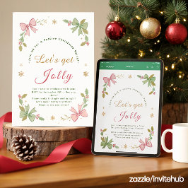 Låt oss Jolly Whimsical jul Party Julkort