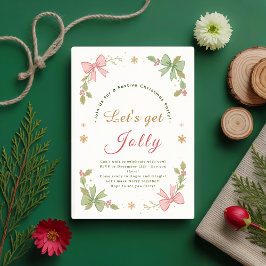 Låt oss Jolly Whimsical jul Party Julkort