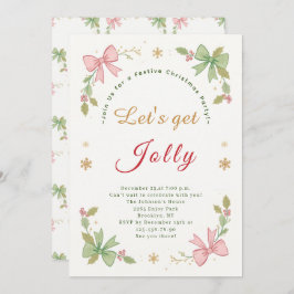 Låt oss Jolly Whimsical jul Party Julkort