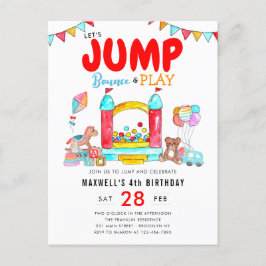 Låt oss Jump Bounhus Trampoline Park Birthday Vykort
