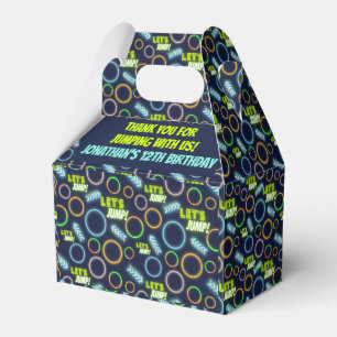 Låt oss Jump Bount Neon Trampoline Park Birthday Presentaskar