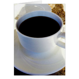 Låt oss kaffe hälsningskort
