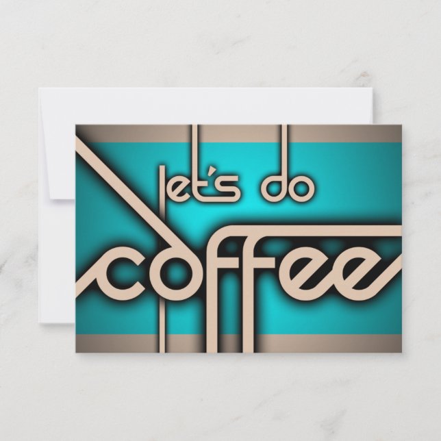 låt oss kaffe! inbjudningar (Framsida)