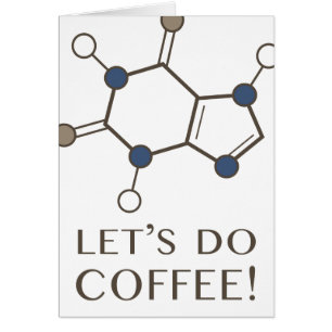 låt oss kaffe (koffeinmolekyl) OBS kort