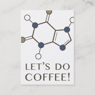 låt oss kaffe (koffeinmolekyl) visitkort