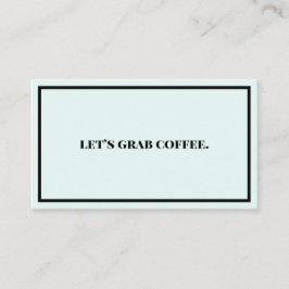 Låt oss kaffe visitkort