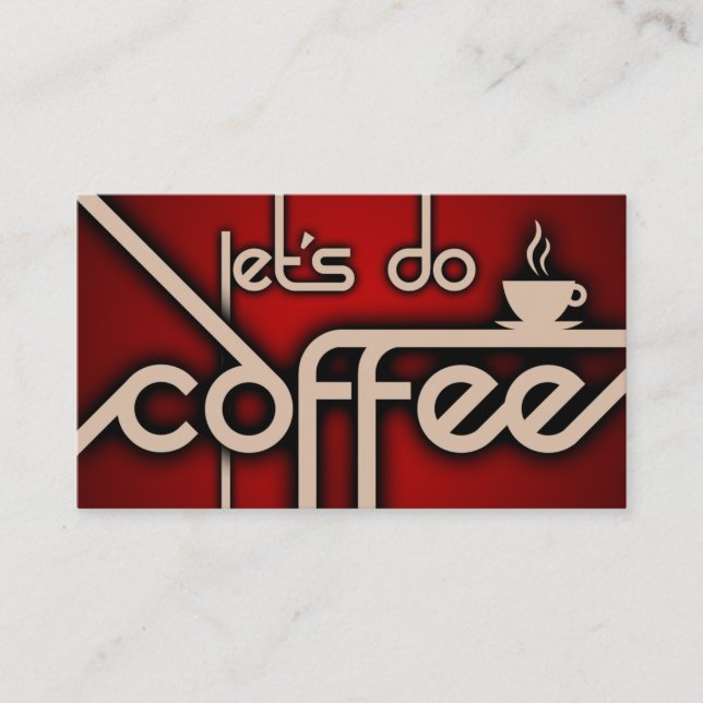låt oss kaffe! visitkort (Framsida)