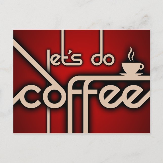 låt oss kaffe! vykort (Framsida)
