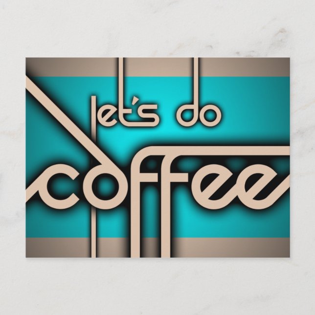 låt oss kaffe vykort (Framsida)