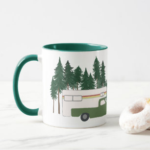 Låt oss KAMPING! RV för RV-Grönt för Camper-Lastbi Mugg