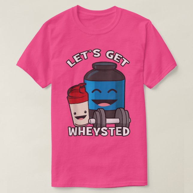 Låt oss Kawaii Protein Shake, Anime F T Shirt (Design framsida)