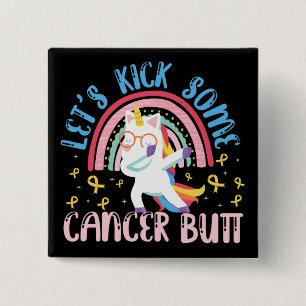 Låt oss Kick some Cancer Butt Children Cancer Knapp