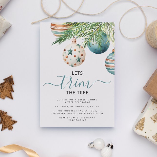 Låt oss klippa trädet | Julfest Inbjudningar (Skapare uppladdad)