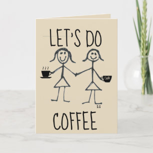 LÅT OSS KOFFEE VÄNSKAP GREETING CARDS HELGKORT