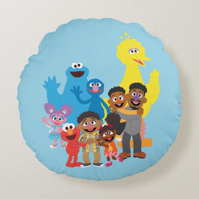 Låt oss Kom tillsammans Rund Kudde (Framsidan)