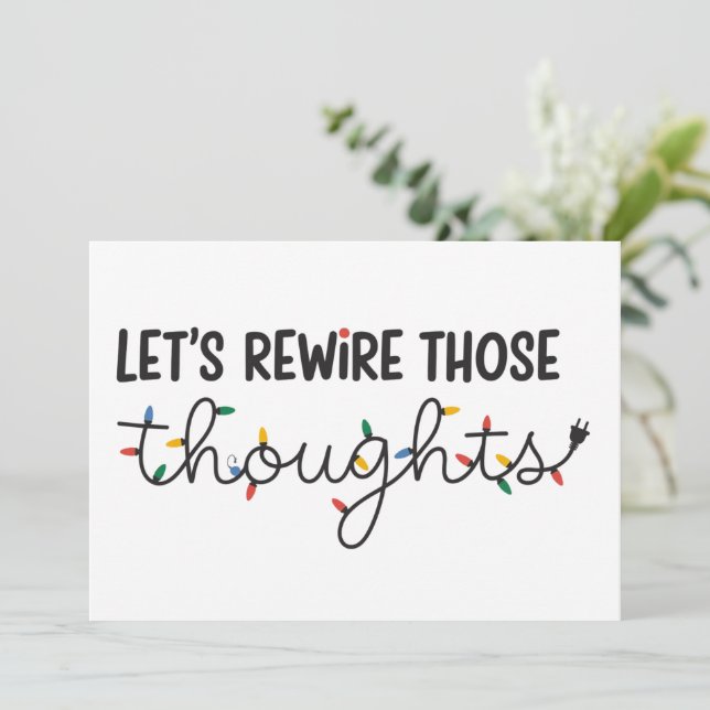 Låt oss koppla om de tankarna Mental hälsa Xmas Julkort (Stående Fram)