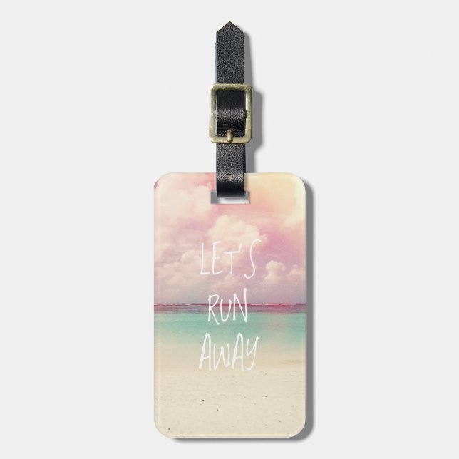 Låt oss köra Away Wanderlust Bagagebricka (Vertikal Framsida)
