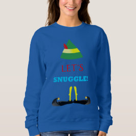 Låt oss kramas Damblå sweatshirt med tomte T Shirt