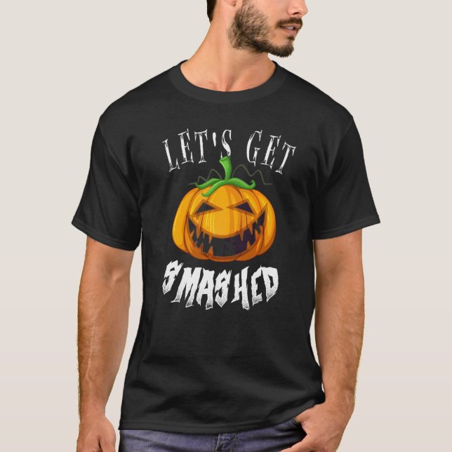 Låt Oss Krossas  Pumpa Halloween T Shirt (Framsida)