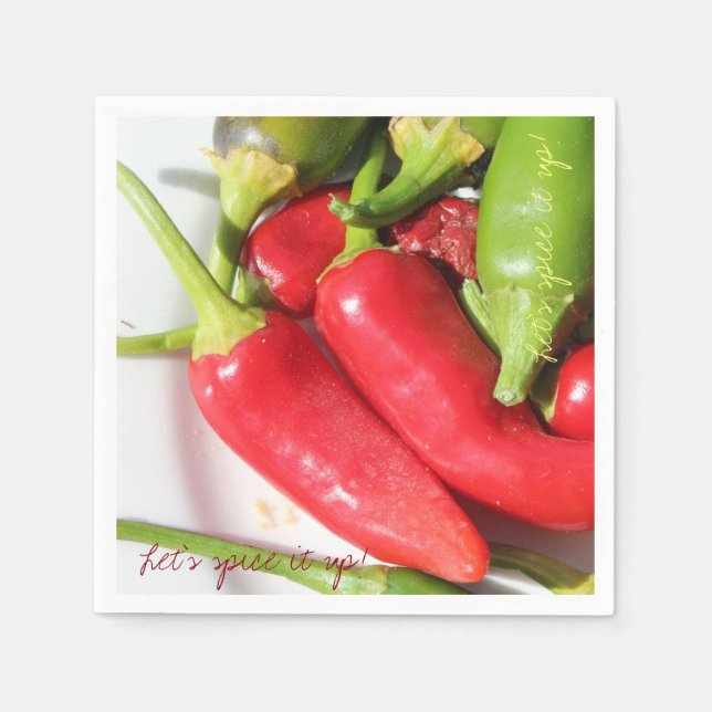 Låt oss krydda det Chilipeppar Pappersservett (Framsidan)