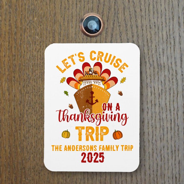 Låt oss kryssa Thanksgiving-resa Magnet (Skapare uppladdad)