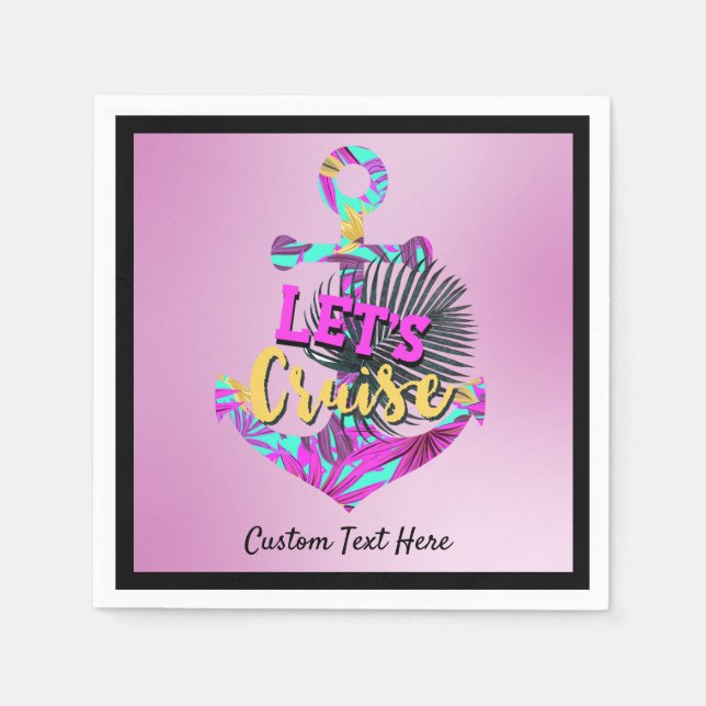 Låt oss kryssningsfartyget Nautical Segelbåt Ancho Pappersservett (Framsidan)