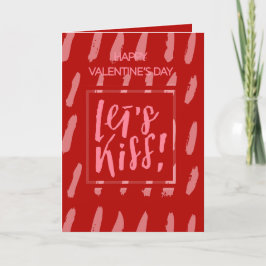 Låt oss kyssa jag älskar dig Alla hjärtans dag Helgkort