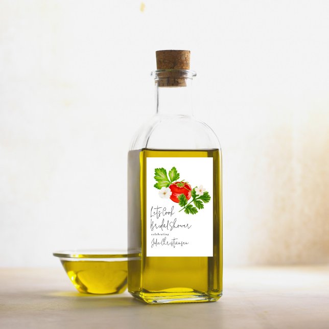 Låt oss laga Bröllopsfest Vinflaska Etikett (Skapare uppladdad)