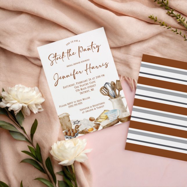 Låt oss Lagrar Möhippan för Pantry-köket Inbjudningar (Skapare uppladdad)