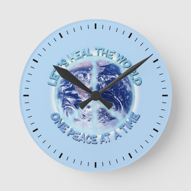 Låt oss läka världen... rund klocka (Framsida)