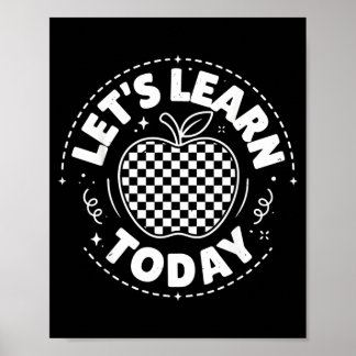 Låt oss lära oss idag Rutig tillbaka till skolan l Poster