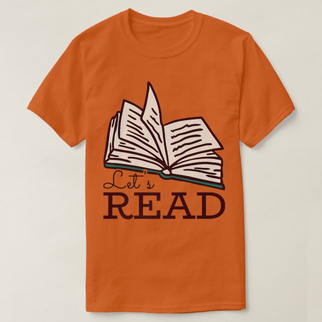 Låt oss Läs Bokar T Shirt (Design framsida)