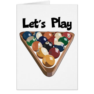 Låt oss leka biljard hälsningskort