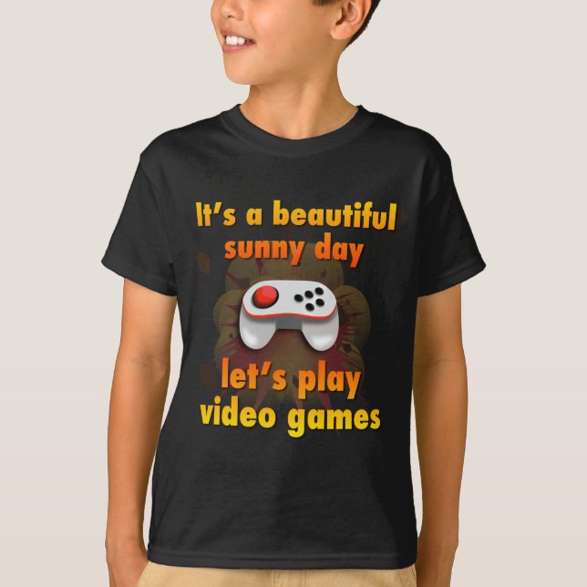 Låt oss leka videospel tee shirt (Framsida)