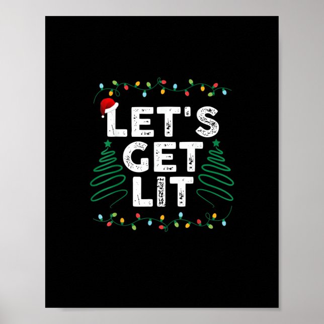 Låt oss Lit Drinking-funktionen i julklapp Poster (Framsidan)