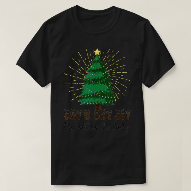 Låt oss Lit-stilig jul i juli (4) T Shirt (Design framsida)