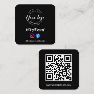 Låt oss logotyp för Anpassningsbar av  för Hämta S Fyrkantigt Visitkort
