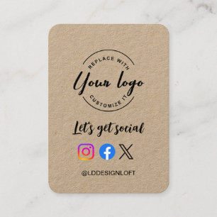 Låt oss logotyp för Anpassningsbar av för Hämta S Visitkort
