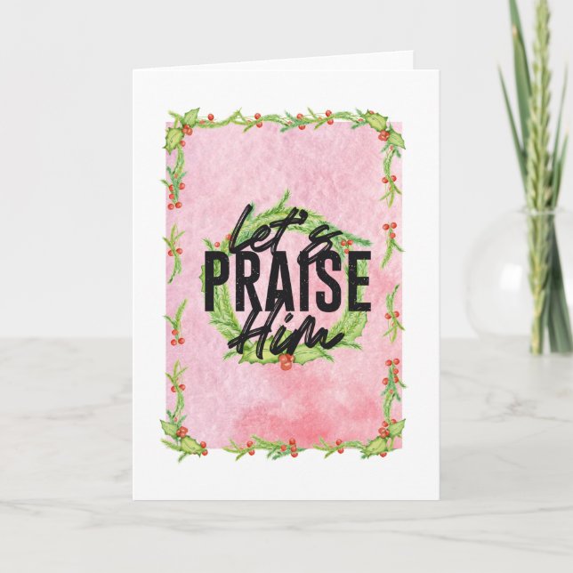 Låt oss lovorda honom för julkort helgkort (Framsida)